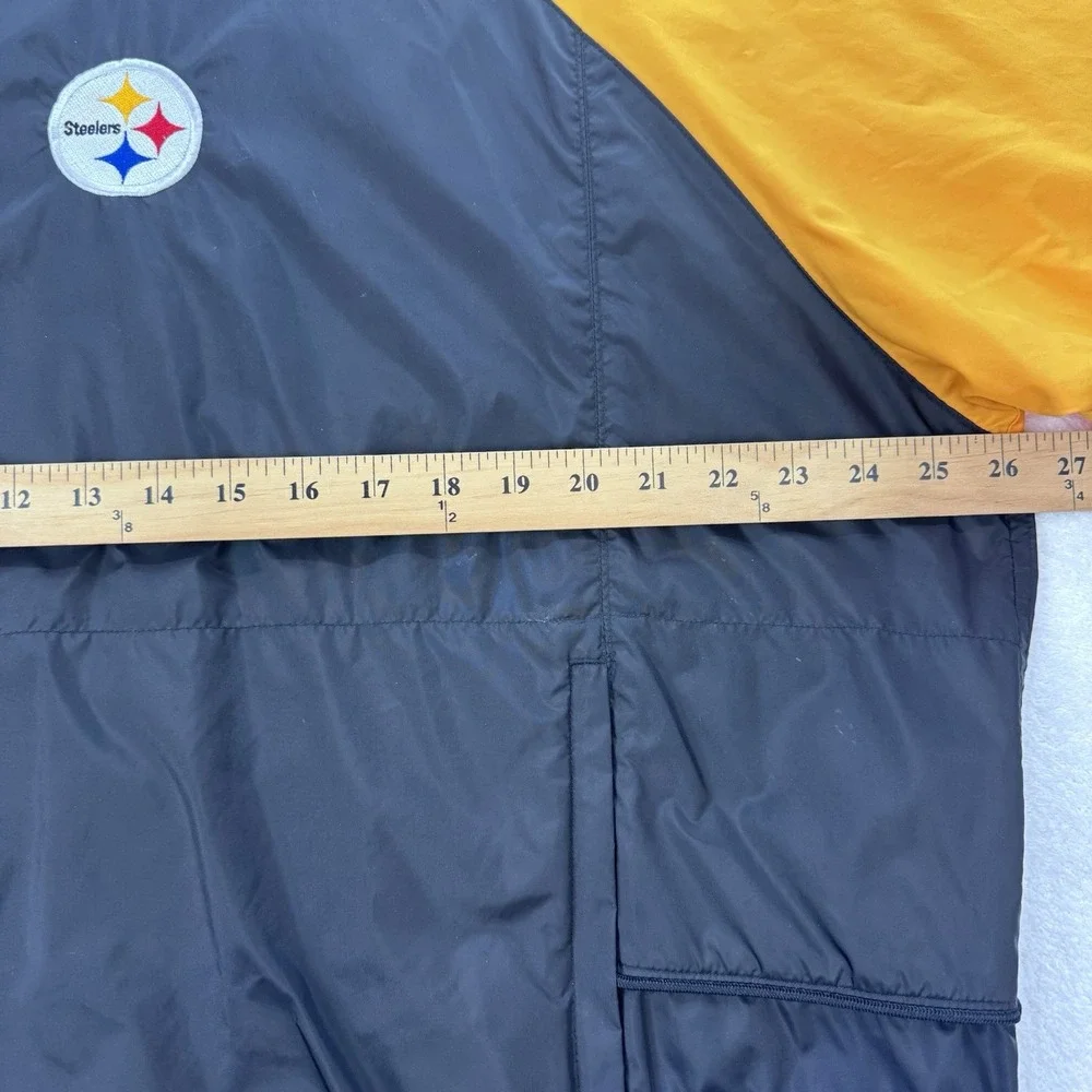 VTG Pittsburgh Steelers Nike Windbreaker Pullover Men L Vented LS Team Apparel